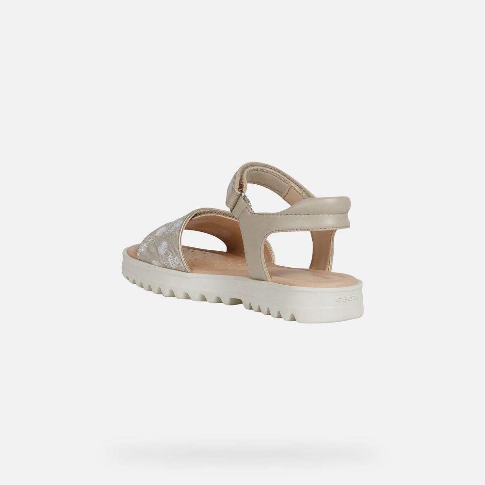 Geox Sandals Beige Coralie - Geox Girls Shoes - GRDKPH759